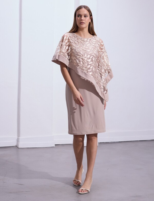 Vestido Overlay BEIGE/MULTI