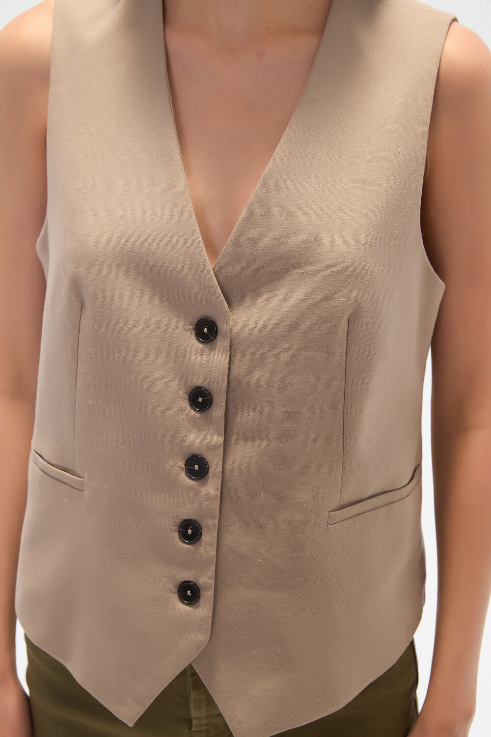 Chaleco Elira Taupe Claro