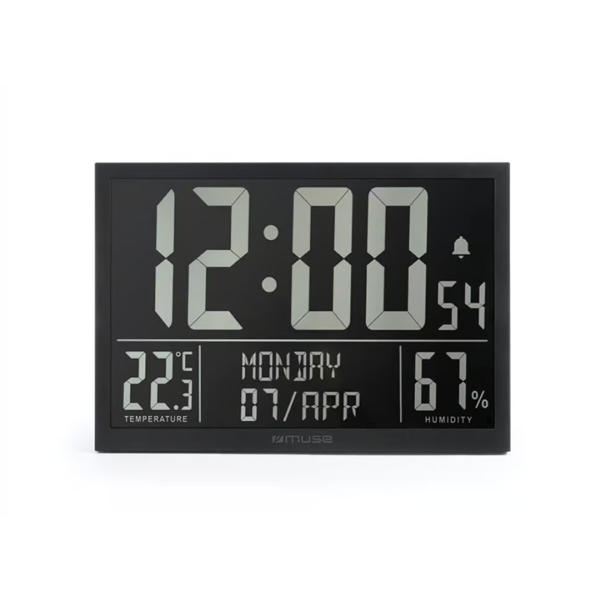 Reloj De Pared Muse M-160wmc 42cm Con Pantalla Lcd 