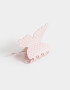 Broche Mariposa Broche Mariposa Cuadros - Rosa Claro