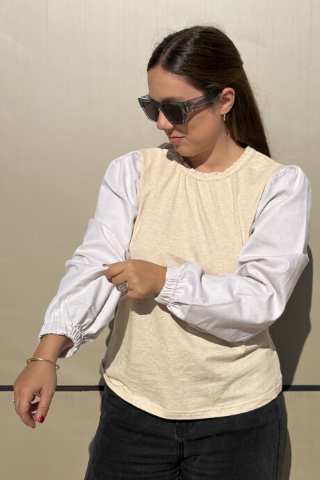 Remera cami Beige