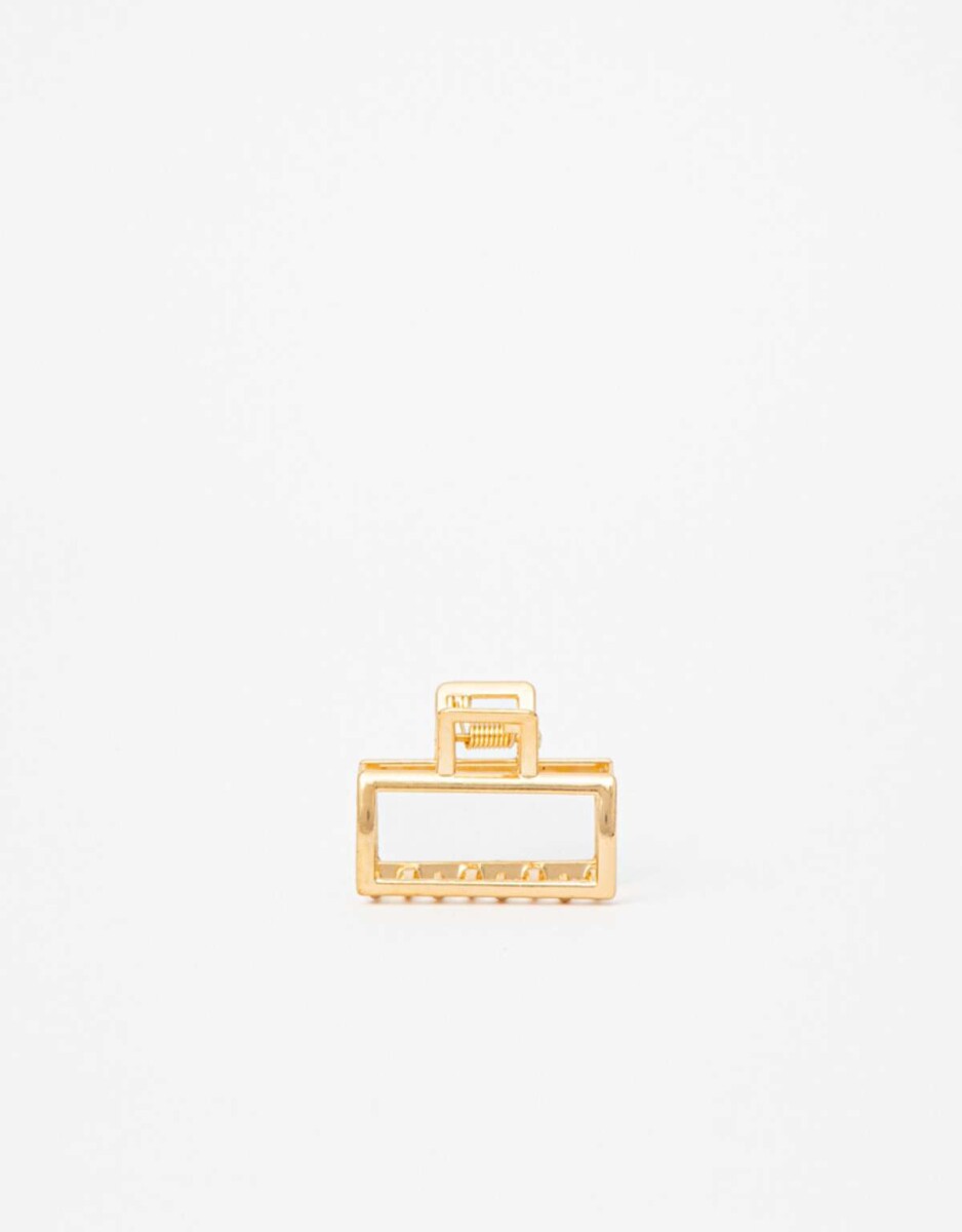 Broche Metálico Rectangular - Dorado 