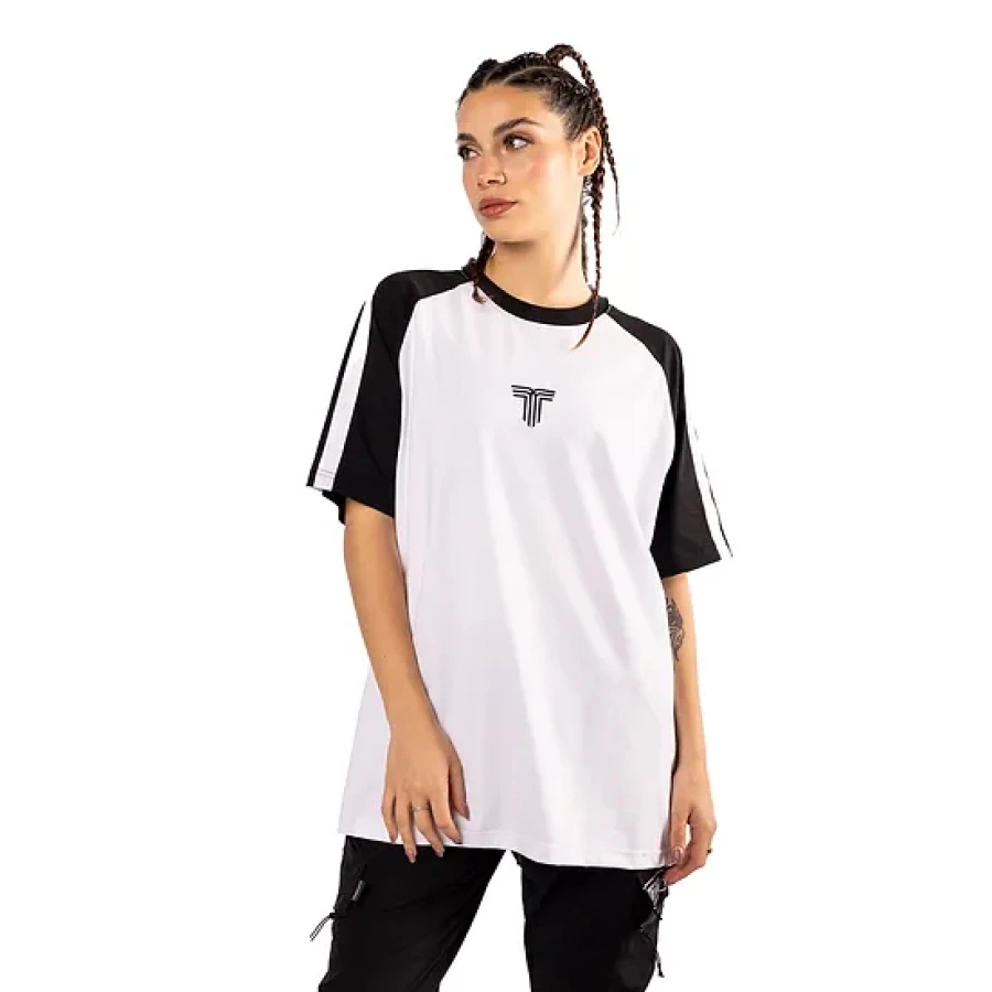 Remera Unisex Tiffosi Ranglan Blanco - Negro