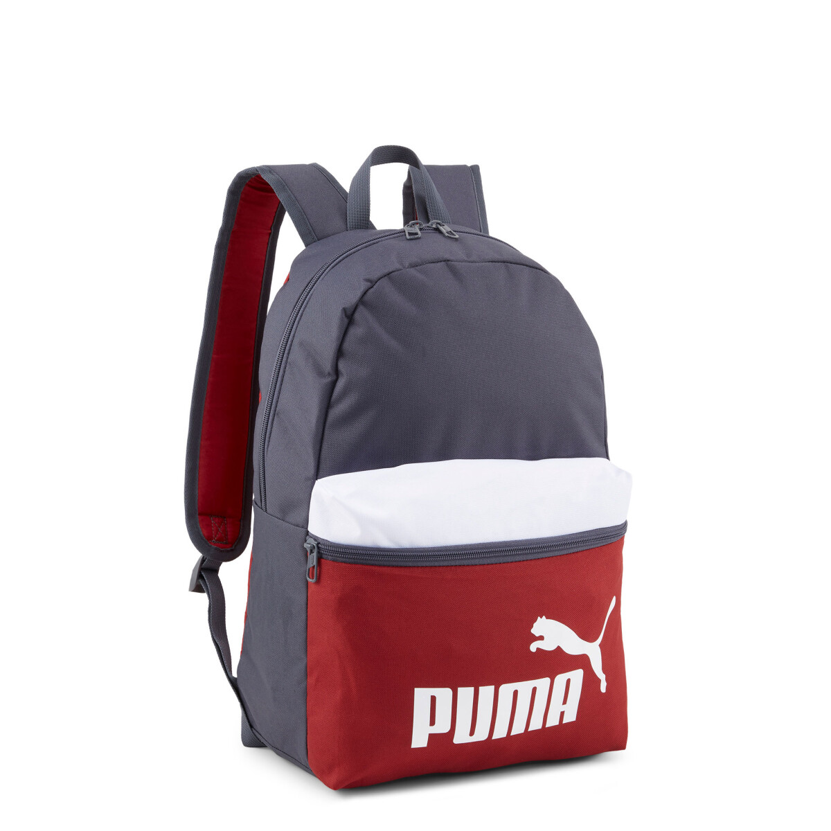 Mochila Puma Colorblock - Gris - BordÃ³ - Blanco 
