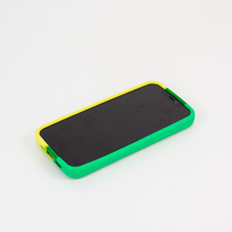 Estuche Funda Pop It De Silicona Iphone 12 Verde Y Amarillo