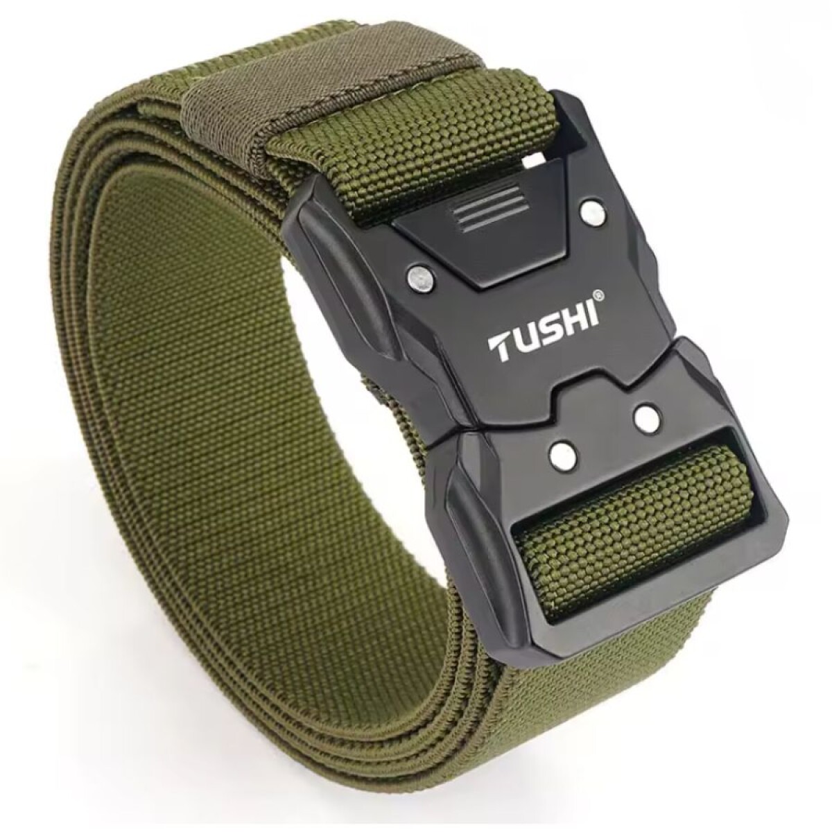 Cinturón Táctico Ajustable – Hebilla Metálica Rápida - VERDE 