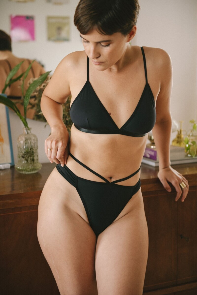 Pantie less Roma [B11] - Negro 