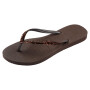 Sandalias Havaianas Slim Glitter II Mujer Cafe