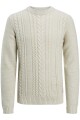 Sweater Craig Tejido Texturizado White Melange