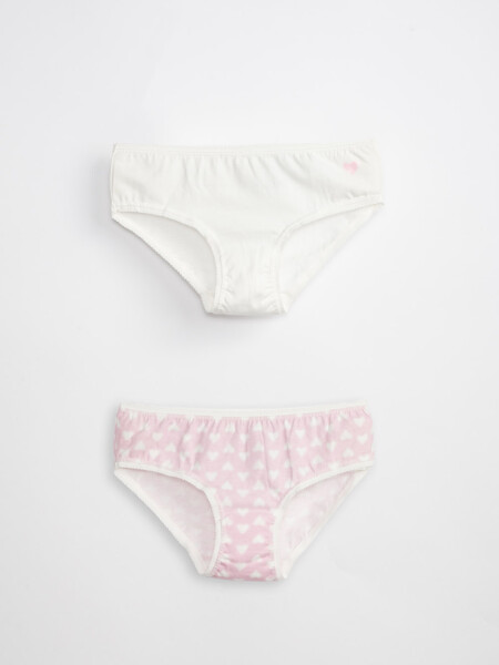 Pack x2 bombachas Corazones Rosa
