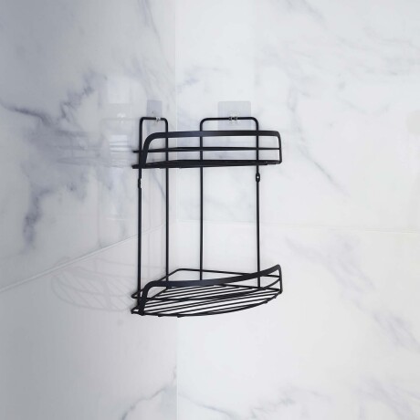 SOPORTE ESQ DUCHA 1801 NEGRO METAL 1801993