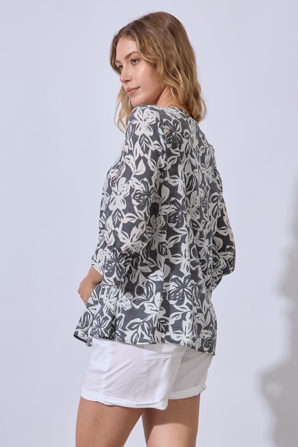 Blusa Garden GRIS/MULTI