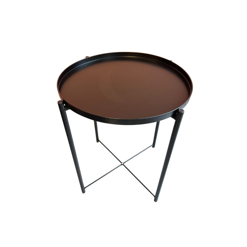 Mesa auxiliar con bandeja MILO Negra