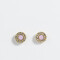 Aros Pasantes Con strass Aros Circulares Strass - Dorado