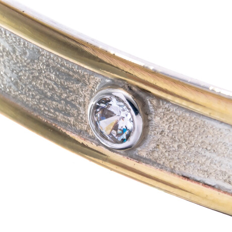 Esclava de plata 925, double en oro 18 ktes y circonias. Esclava de plata 925, double en oro 18 ktes y circonias.