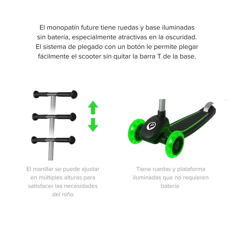 Monopatin Future ECO c/Luces DELUXE Qplay Monopatin Future ECO c/Luces DELUXE Qplay