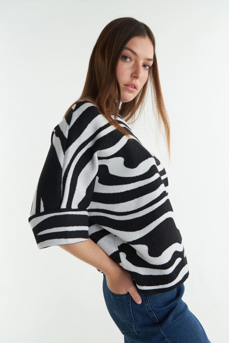 Sweater Andes Negro/Blanco