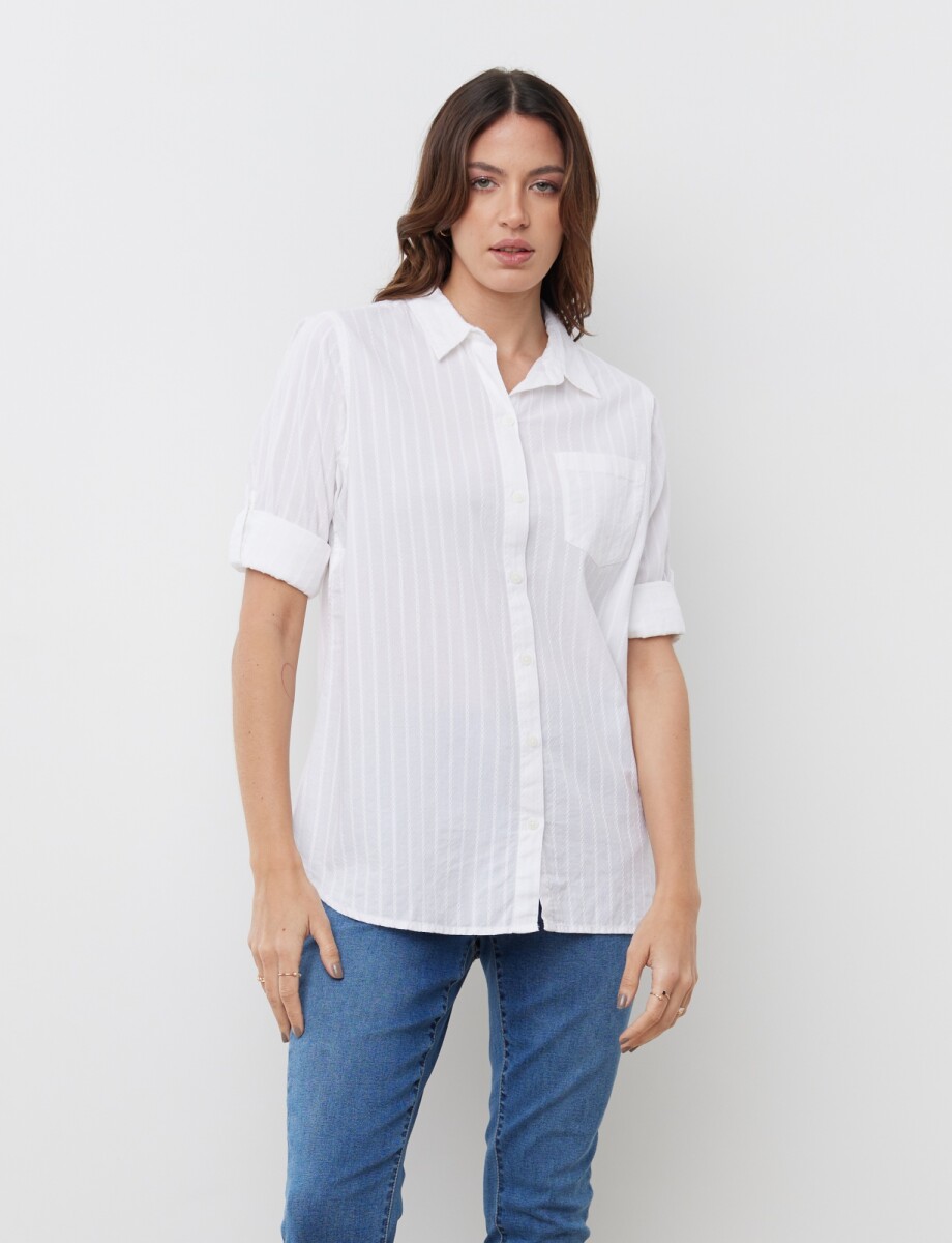 Camisa Lineas - Blanco 