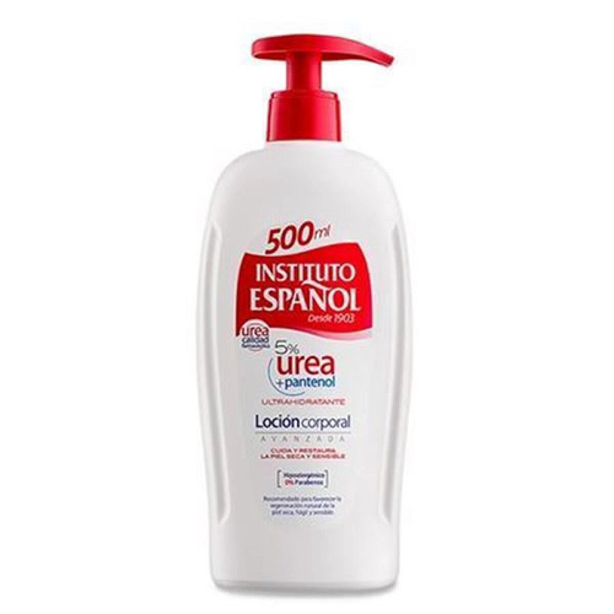 Crema Corporal Instituto Español 5% Urea + Pantenol 500 Ml. 