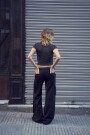 Remera morley Crop Gris