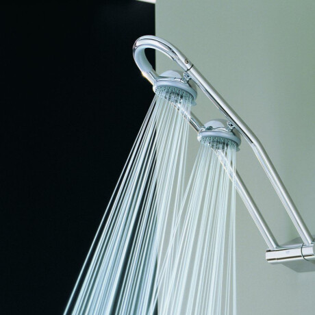 DUCHA DE EMPOTRAR DOBLE ALTURA REGULABLE BRILLO CROMO CROMO