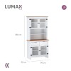 Cristalero Aparador Vajillero Lumax 4 Puertas Vidrio 2 Cajones Cristalero Aparador Vajillero Lumax 4 Puertas Vidrio 2 Cajones