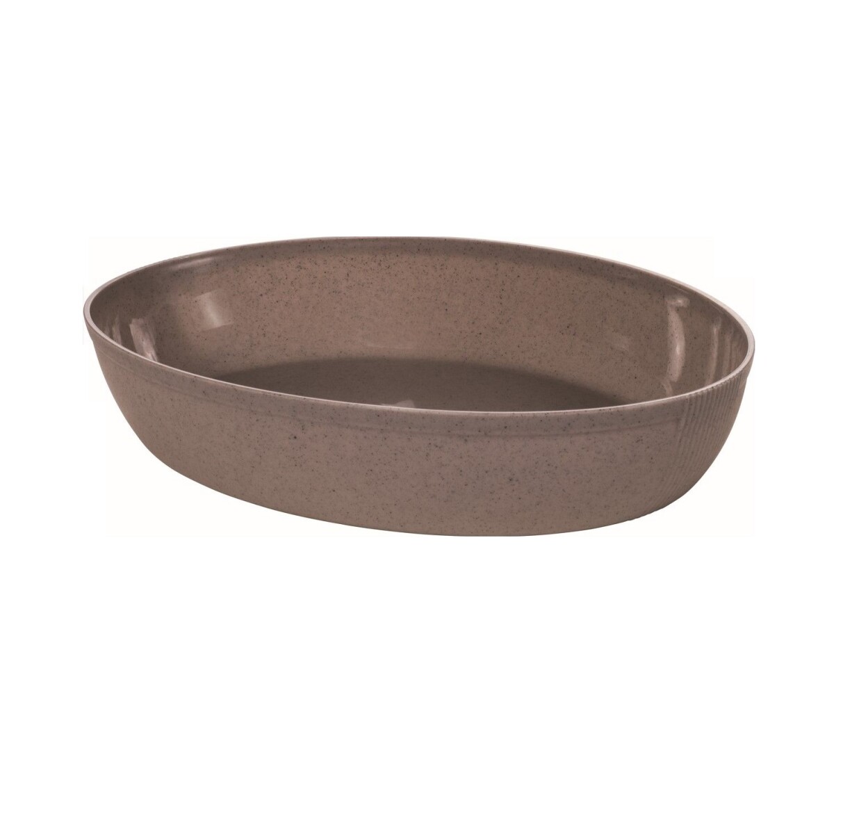 Fuente Oval de Plástico 3 L Marrón 