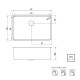 Pileta Cocina Acero Inoxidable 70x40 cm 000