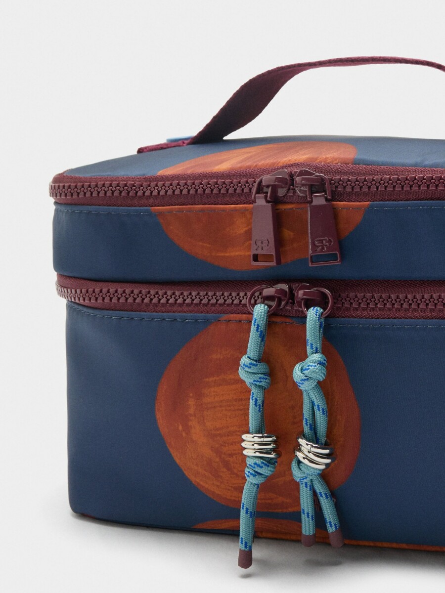Neceser De Nylon Con Estampado azul