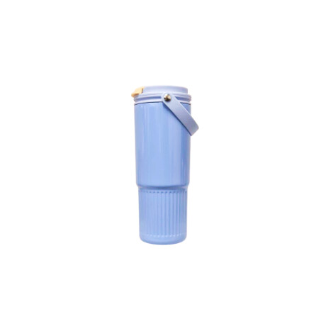 Vaso térmico con manija 500ml Celeste