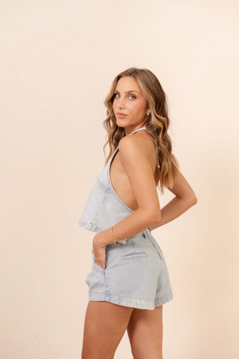 BLUSA GRETTA ICE BLUE DENIM BLUSA GRETTA ICE BLUE DENIM