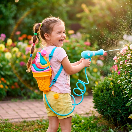 Pistola Juguete De Agua Con Mochila Infantil Verano Helado