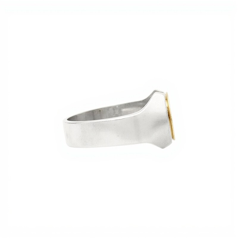 Anillo Profesión Economista -Plata y Oro-Sin Piedra-AP5015 sinpiedra