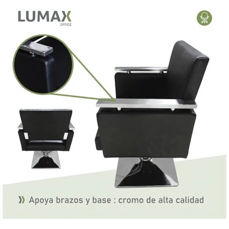 Sillon de Peluqueria y Barberia Hidraulico Giratorio Negro