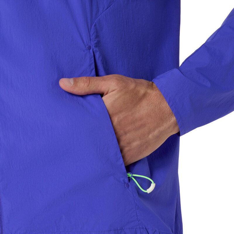 Casaca Running Road Packable Jacket Hombre Cobalt Burst/illuminate Green