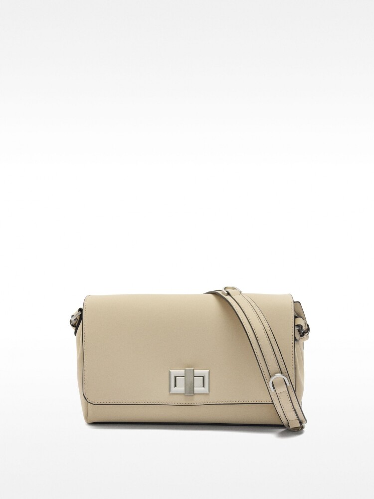Bolso Bandolera Con Solapa crudo