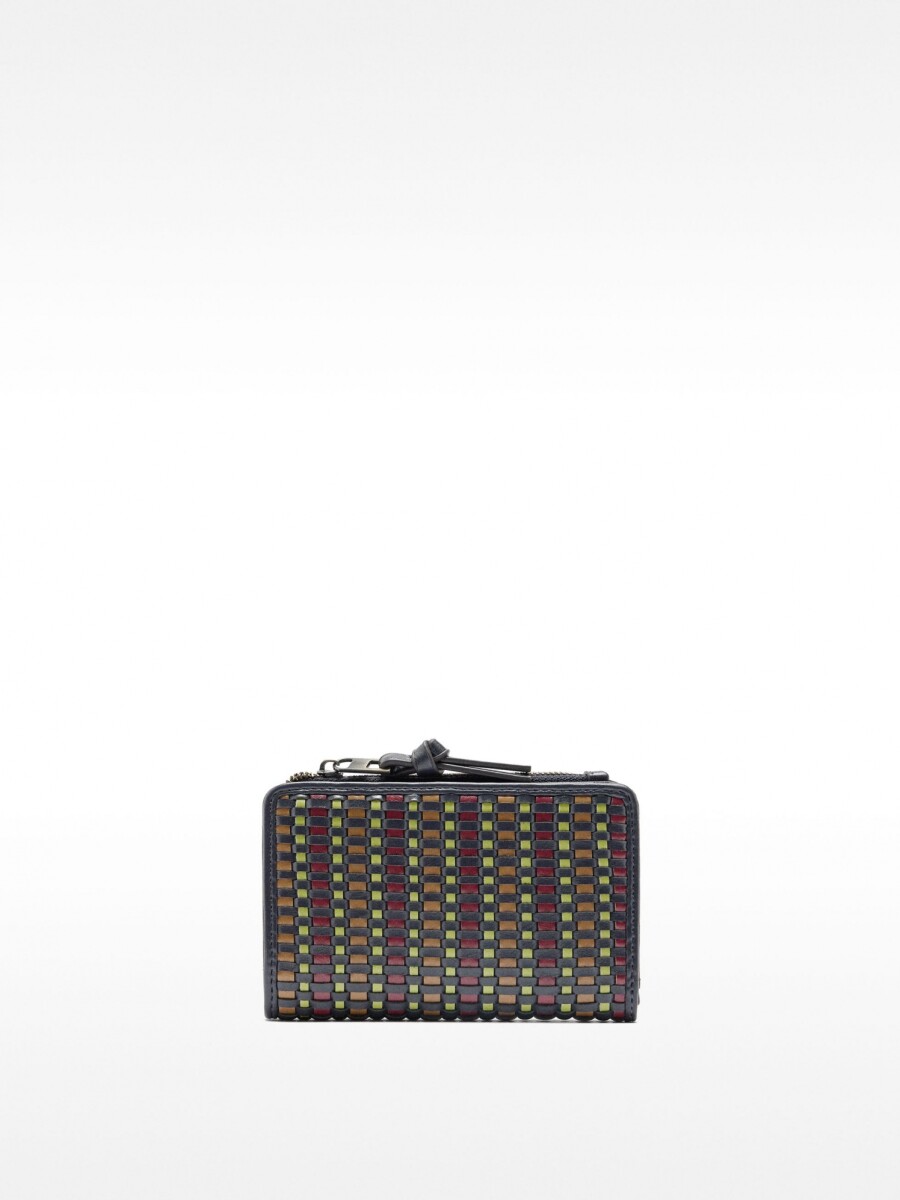 Cartera Con Trenzado Multicolor azul-marino