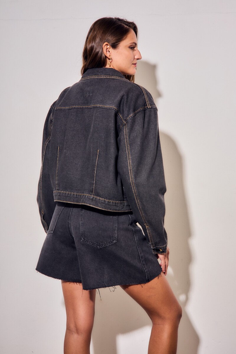Campera Denim Jean Gris