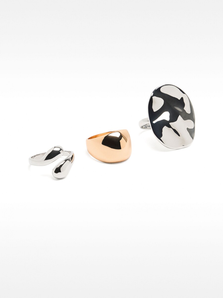 Set De Anillos Bicolor bicolor