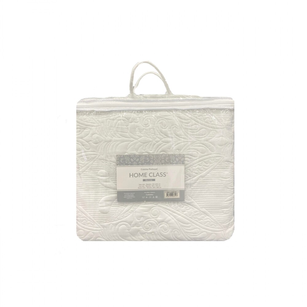 Colcha H&K - Portugal Queen - 240x260cm Blanco
