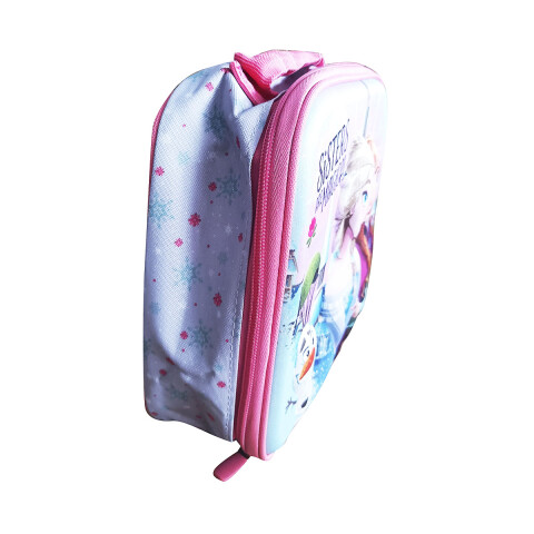 Lunchera 3D Térmica Escolar Frozen 22 x 22 cm Oficial LILA
