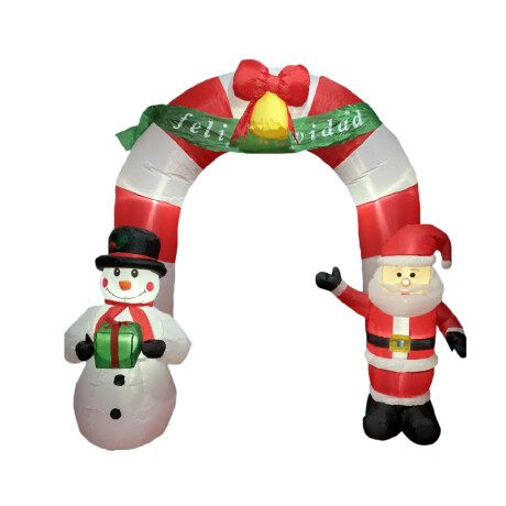 Inflable Aro Papa Noel Y Muñeco De Nieve Decorado 2 X 2,4mt Inflable Aro Papa Noel Y Muñeco De Nieve Decorado 2 X 2,4mt