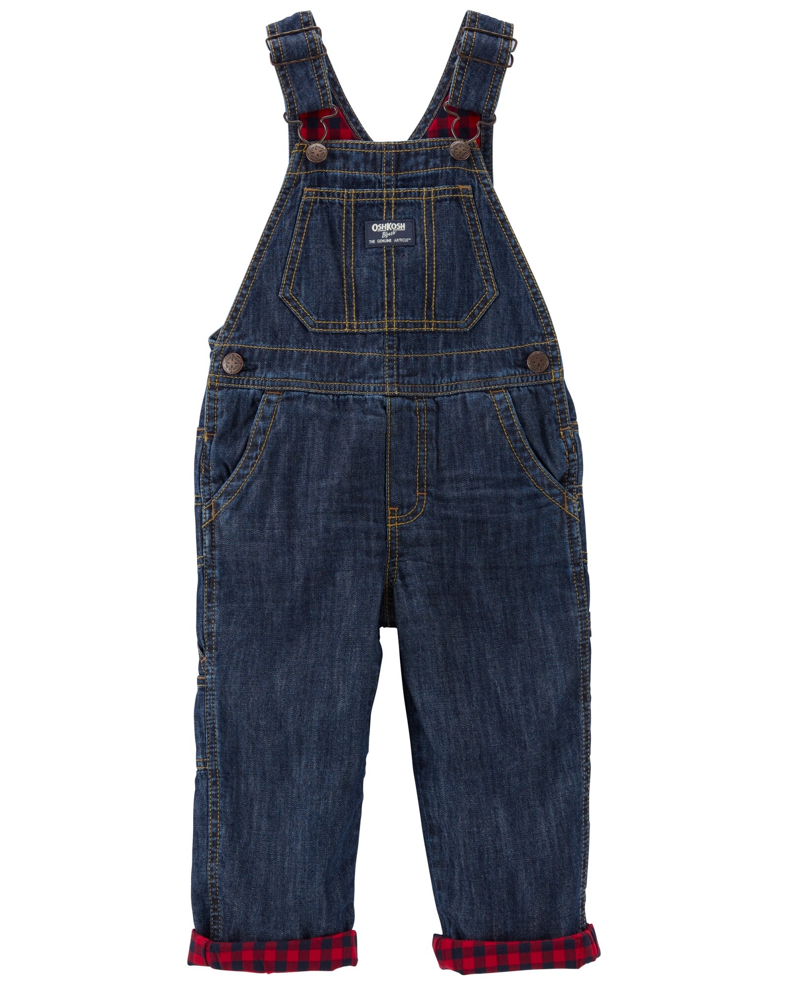 Enterito de jean con forro a cuadros Sin color