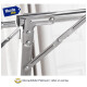 Tender Aluminio Inox De Pie Tendedero Para Ropa Plegable Gris