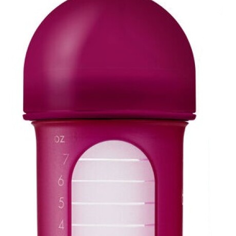 Mamadera Silicona con tetina 3m+ (240ml) bordó