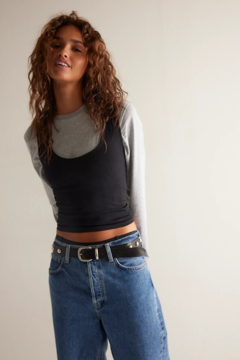 Top Clean Lines Negro