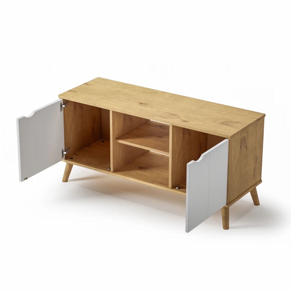 Rack para TV 2 Puertas - Linea Dublin Blanco