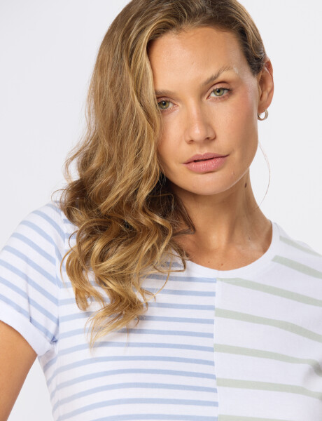 REMERA RAYADA Blanco