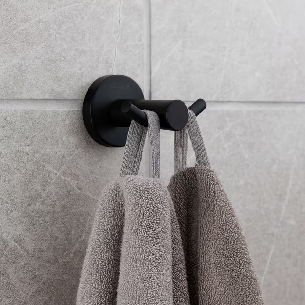 Percha doble Milano Negro Mate GC Percha Doble Milano Negro Mate Gc