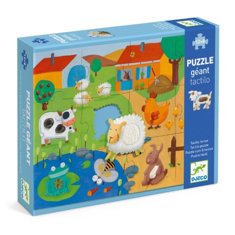 GEANT12+8 Puzzle Geant 12+8 Pcs 70x50cm 3+ Djeco - Granja